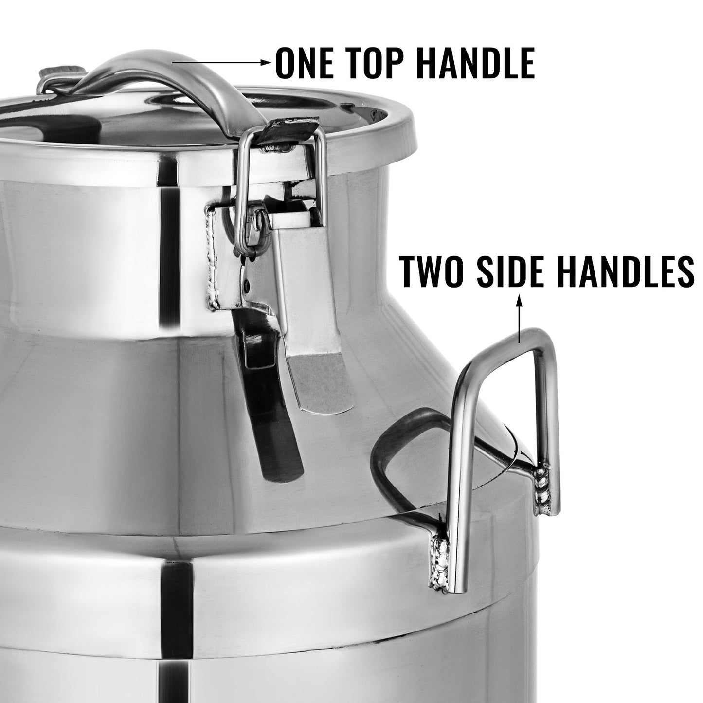 Stainless Steel Milk Can 20 Liter/5.25 Gallon Wine Pail Bucket Tote Jug Milk Can Canister Milk Pot Bucket Stainless Steel Milk Can with Sealed Lid Heavy Duty