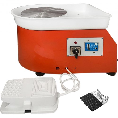 Electric Pottery Wheel Ceramic Machine 25cm Pottery Wheel Machine 280W Pottery DIY Kit with Shaping Tool Kit for Ceramic Work Ceramics Clay