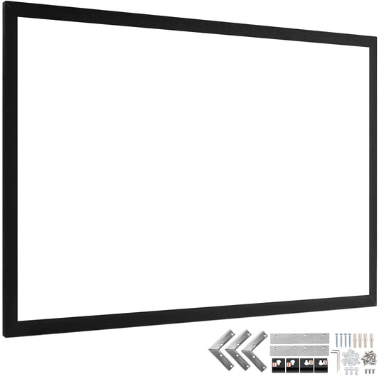100Inch Diagonal Projector Screen 16:9 4K HD Projector Aluminum Frame Portable Projector Screen Wall Mount for Home Threater Outdoor Use(100inch)
