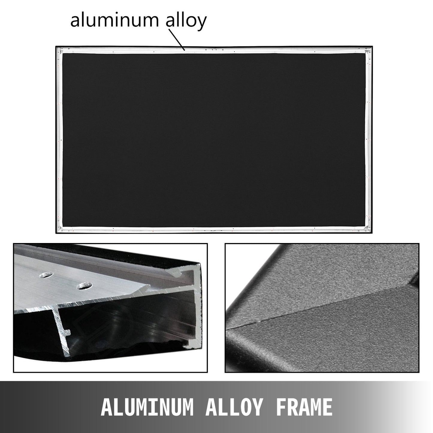 120Inch Projection Screen 16:9 4K HDTV Movie Screen Fixed Frame 3D Projector Screen for 4K HDTV Movie Theater Outdoor Use(120inch)