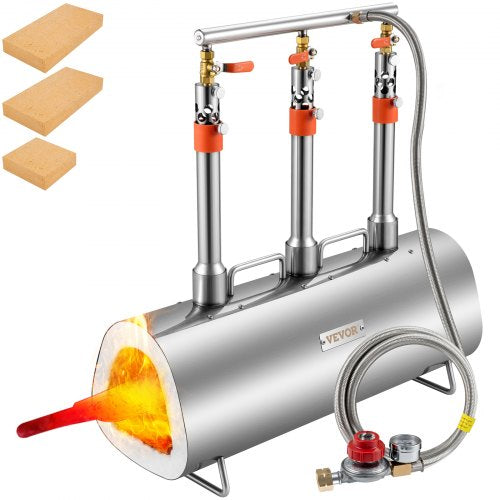 Propane Gas Forge Blacksmith Triple Burner Temperature Max. 1426℃