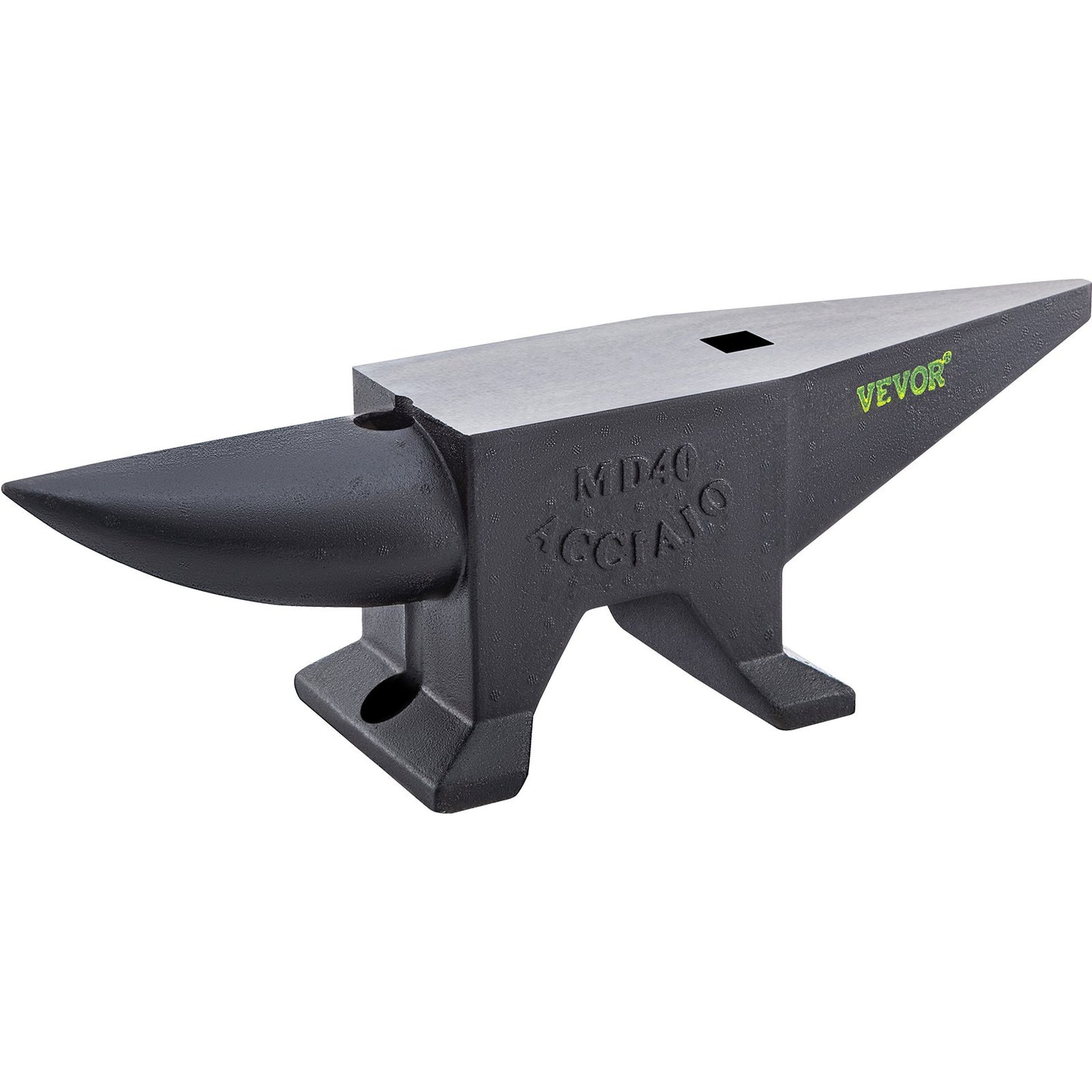 Cast Iron Anvil, 88 Lbs(40kg) Single Horn Anvil with Large Countertop and Stable Base, High Hardness Rugged Round Horn Anvil Blacksmith, for Bending, Shaping