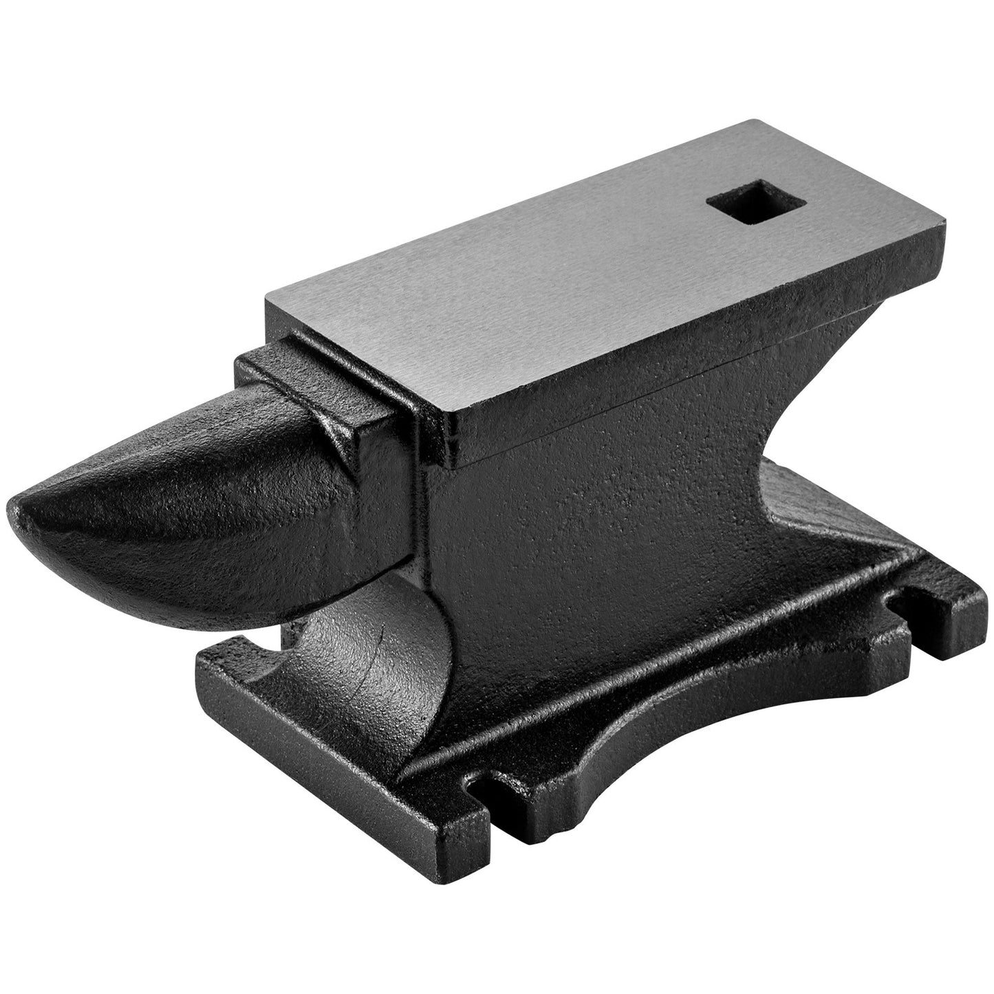 Cast Iron Anvil, 55 Lbs(25kg)Single Horn Anvil with 8.6 x 4.1 inch Countertop and Stable Base, High Hardness Rugged Round Horn Anvil Blacksmith, for Bending, Shaping, Twisting