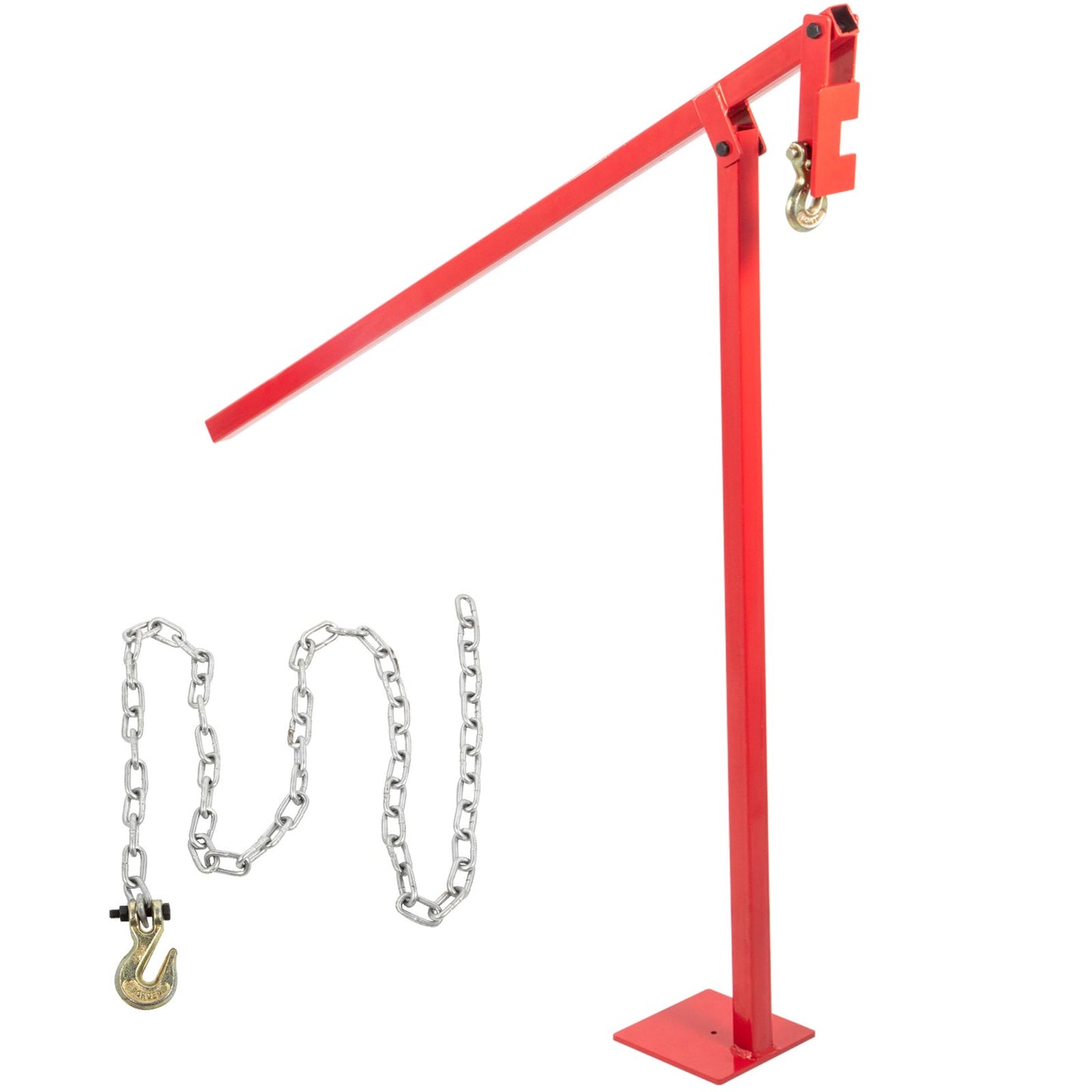 T Post Puller 43.3x5.9x5.9in Fence Post Puller Jack Heavy Duty Fence Post Remover with Lifting Chain Puller T Post Remover for Round Fence Posts T Stakes Sign Post & Tree Stump