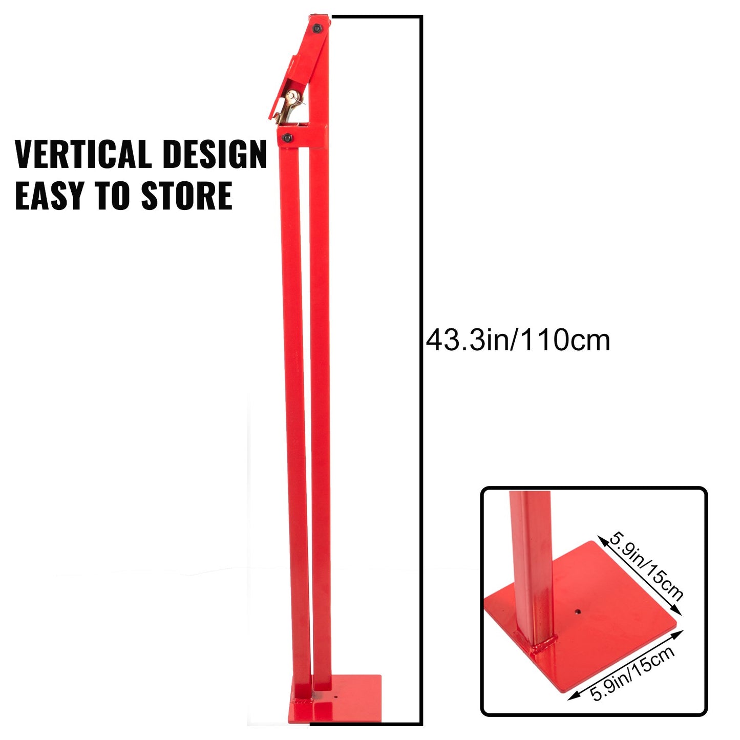 T Post Puller 43.3x5.9x5.9in Fence Post Puller Jack Heavy Duty Fence Post Remover with Lifting Chain Puller T Post Remover for Round Fence Posts T Stakes Sign Post & Tree Stump