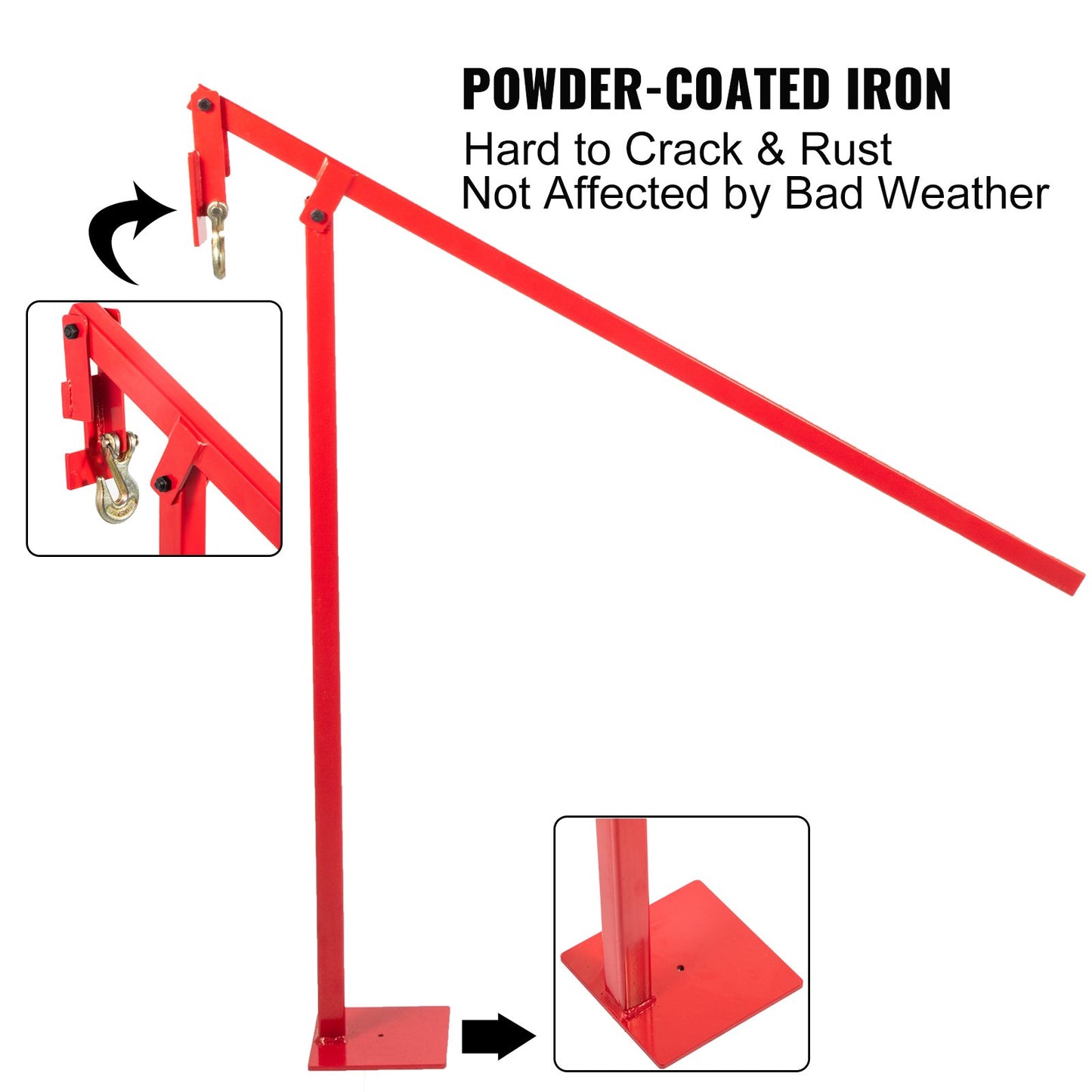 T Post Puller 43.3x5.9x5.9in Fence Post Puller Jack Heavy Duty Fence Post Remover with Lifting Chain Puller T Post Remover for Round Fence Posts T Stakes Sign Post & Tree Stump
