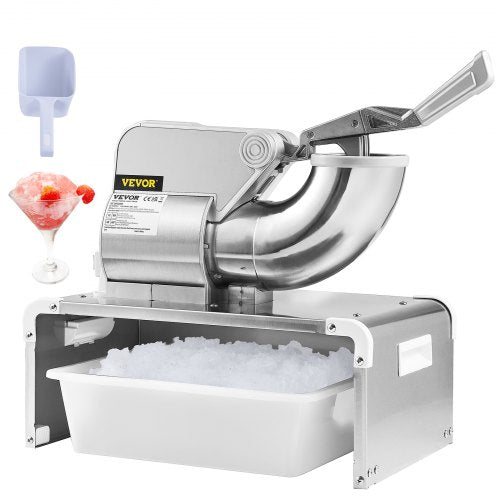 Commercial Ice Shaver Crusher, 661lbs Per Hour Electric Snow Cone Maker, 350W Shaved Ice Machine with Dual Blades for Parties Events Snack Bar, Home and Commercial Use