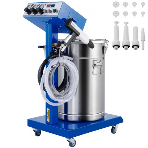 Powder Coating Machine WX-958 Electrostatic Spray Powder Coating Machine 50W 45L Electrostatic Powder Coating System Spraying Gun Paint System Powder Coating Equipment