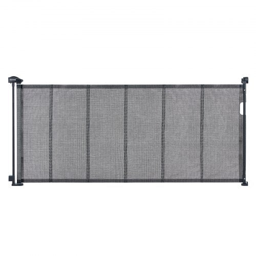 Retractable Baby Gate, 34.2" Tall Mesh Baby Gate, Extends up to 76.8" Wide Retractable Gate for Kids or Pets, Retractable Dog Gates for Indoor Stairs, Doorways, Hallways, Playrooms, Black