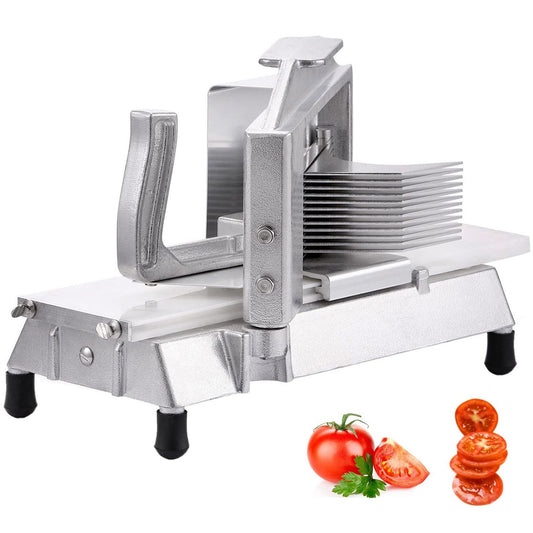 3/16-Inch Commercial Tomato Slicer Heavy Duty Tomato Slicer Manual Tomato Cutter with Built-in Cutting Board for Restaurant or Home Use