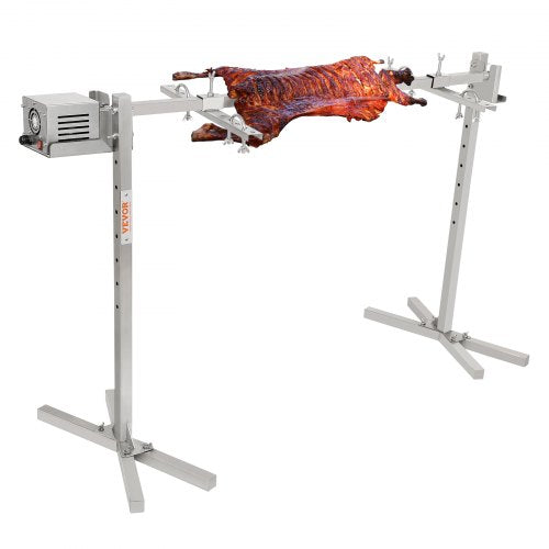 46" Electric BBQ Rotisserie Grill Kit Stainless Steel Grill 90lb Pig Lamb