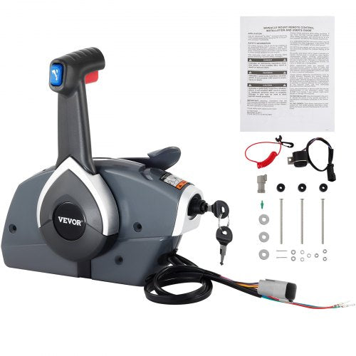 Boat Throttle Control 5006180 Boat Control Box Outboard Control Box with Emergency Lanyard Side Mount Remote Control Box Shifter for Mercury Throttle/Shift Boat Motor Remote Control Box