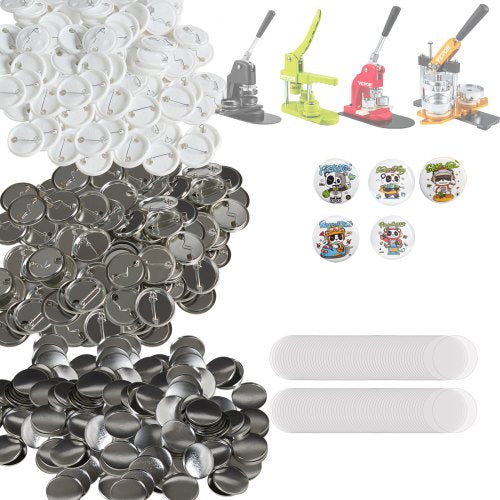 1.25" 32mm Button Badge Parts Supplies for Button Maker Machine 500 Sets