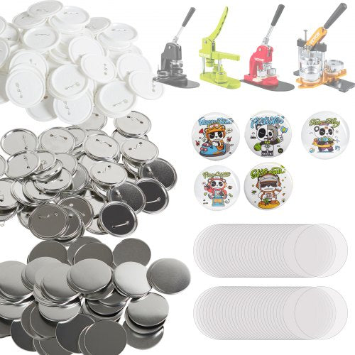 3" 75mm Button Badge Parts Supplies for Button Maker Machine 200 Sets