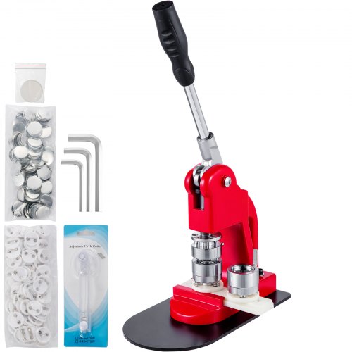 25mm Button Maker 1” Button and Badge Maker Machine Button Maker Press Punch Press Machine with 1000 Buttons(1000pcs)