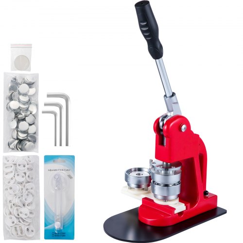 44mm Button Maker 1.73 Button and Badge Maker Machine Button Maker Press Punch Press Machine with 1000 Buttons(1000pcs)