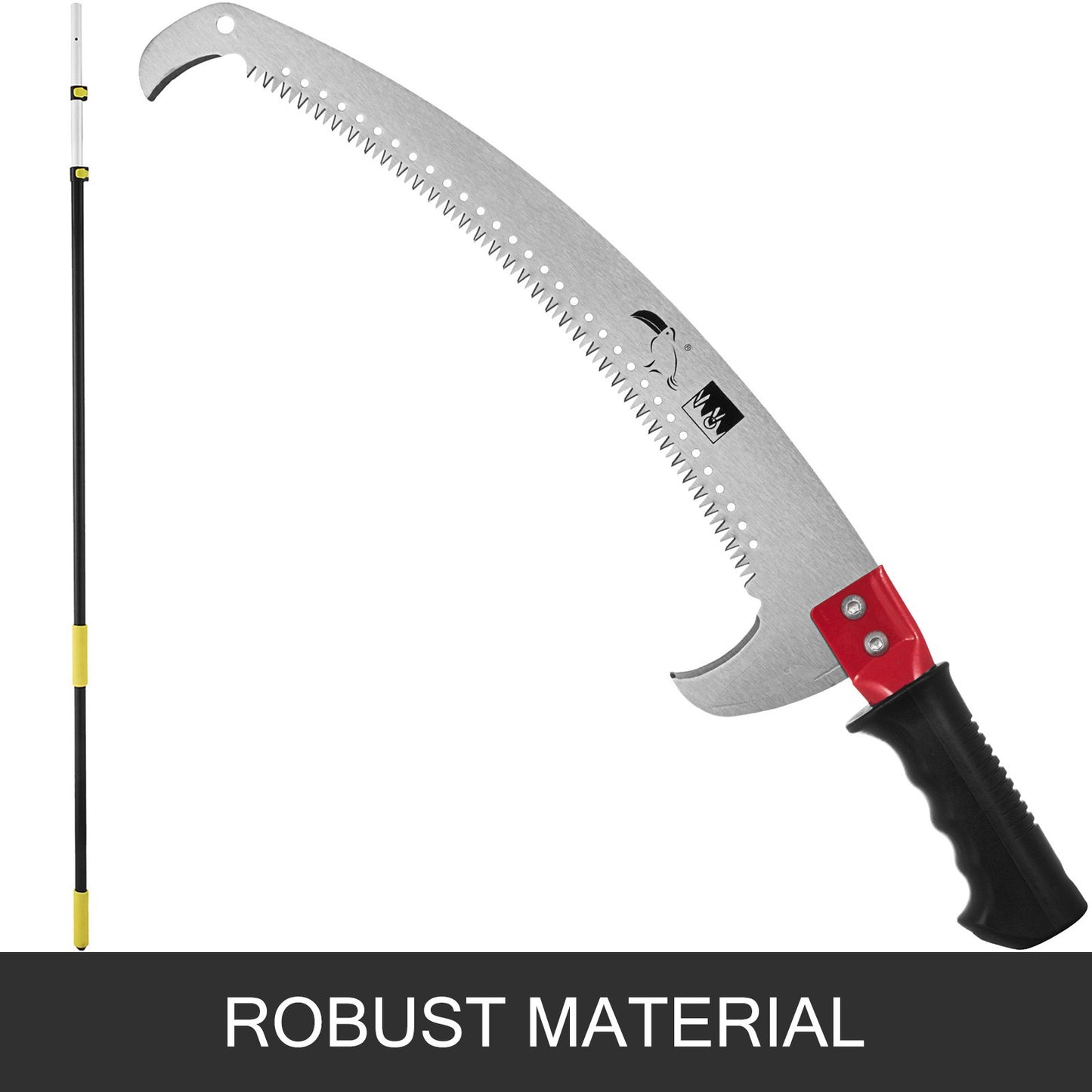 Telescopic Pole Saw Tree Pruner 6-24 Foot Extendable Telescopic Landscaping Pole Saw with 2-Foot Saw Blade for Pruning and Trimming Branches and Leaves
