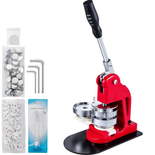 75mm Button Maker 3 Button and Badge Maker Machine Button Maker Press Punch Press Machine with 500 Buttons(500pcs)
