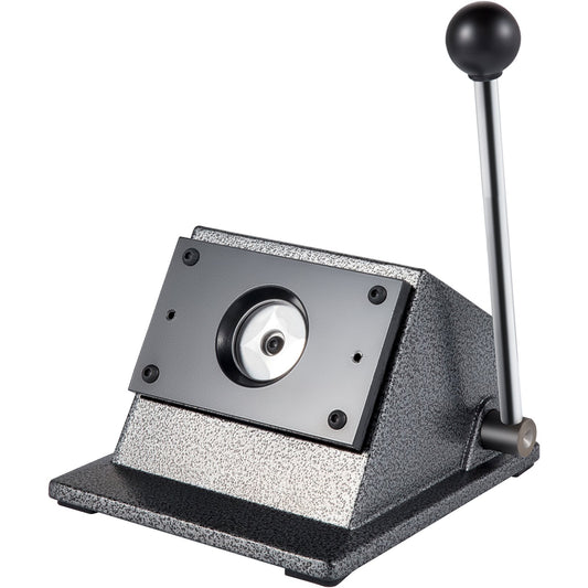 Graphic Punch Die Cutter 1-3/4"/44mm Round Punch Die Cutter Cast Iron Manual Graphic Punch Press Button Badge Maker 0.05"/1.5mm Cut Thickness Graphic Die Cutter with Steel Blade for Badge Making