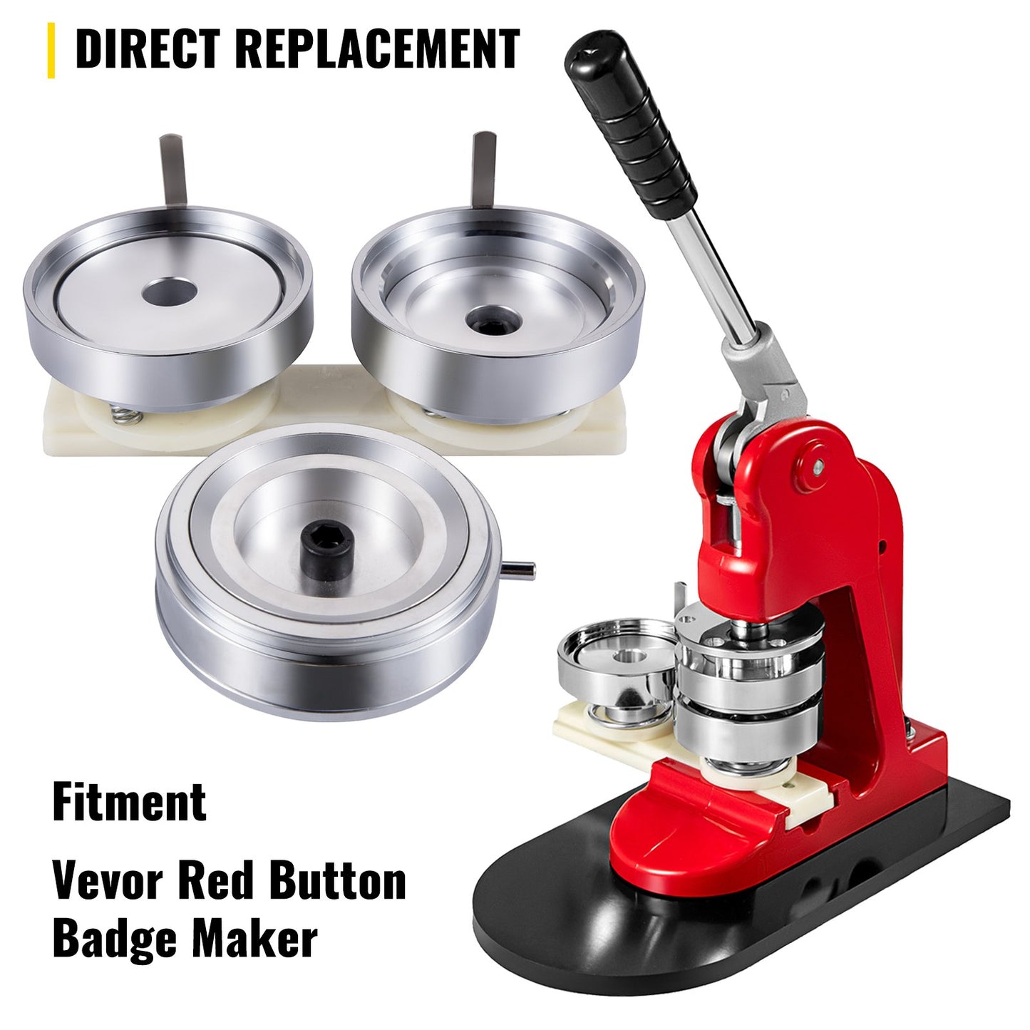 Badge Punching Die 3 inch/75mm Round Punching Die with ABS Slide Button Die Carbon Steel Badge Maker Part Aluminum Alloy Core Compatible with Button Maker Making Machine for DIY Logo Badges