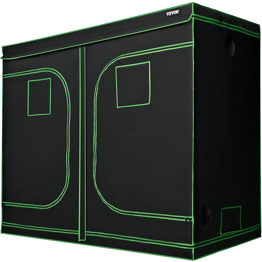Grow Tent, 96" x 48" x 80" Hydroponics Mylar Reflective Room with Observation Windows and Removable Floor Tray, 100% Lightproof Large Closet for Indoor Plants Growing, 8'x4'