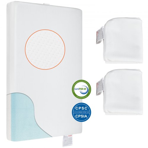 Crib Mattress Two-sided Breathable Toddler Mattress 24 x 38 x 3.1 inch