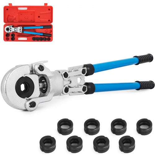 Copper Pipe Crimper Plumbing Crimping Tool V 12-28mm, Pressing Tongs Copper Pipe Crimper Crimping Tool TH 16-32mm Jaws 360° Head