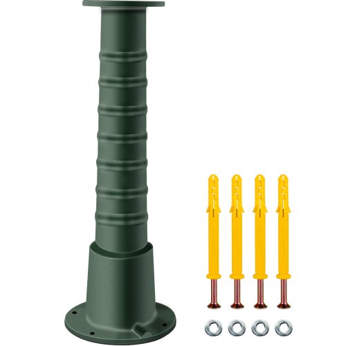 Antique Hand Water Pump Stand Pitcher Pump Stand Cast Iron Well Pump Stand w/Pre-set 0.5" Holes for Easy Installation Old Fashion Pitcher Hand Pump Stand for Home Yard Pond Garden Outdoors Green