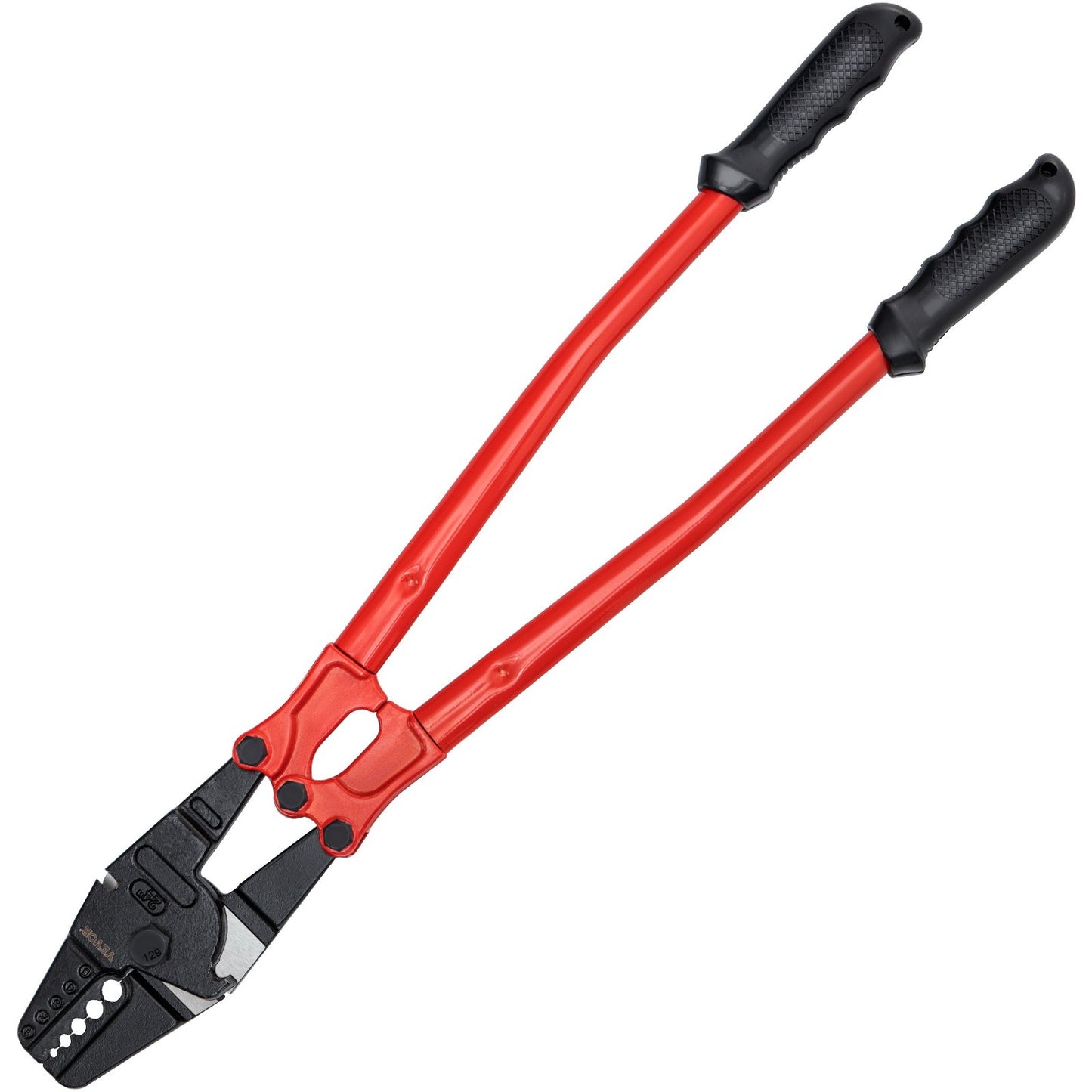 24 Inch Hand Swager Crimper 5 Cavity 1/16 to 3/16inch Swaging Tool for Copper Aluminum Oval Sleeves and Stop Sleeves Wire Rope Crimping Tool Propress Swage Tool Long Handle Labor Save