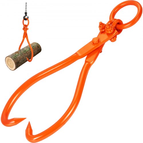 Log Skidding Tongs 18 inch 2 Claw Log Lifting Tongs Heavy Duty 772 lbs