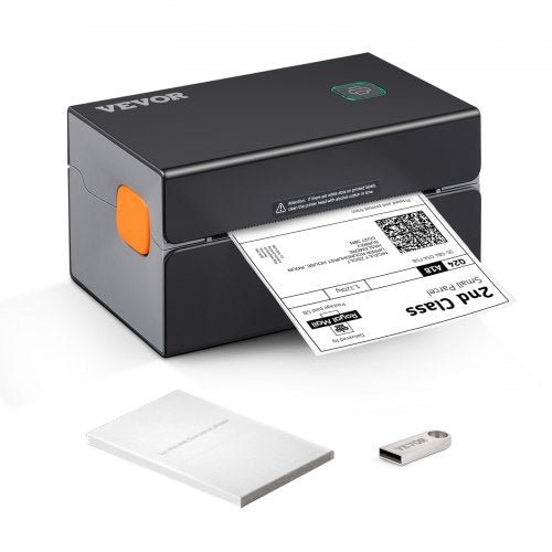 Thermal Label Printer, 300DPI for 4x6 Mailing Packages, Bluetooth & Automatic Label Recognition, Support Windows/MacOS/Linux/Chromebook/Android/IOS, Compatible w/ Amazon, eBay, Etsy,etc, Black
