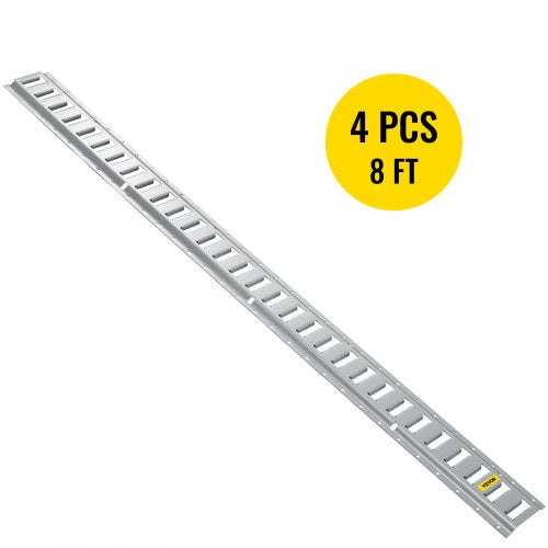 E-Track Tie-Down Rail, 4PCS 8-FT Steel Rails w/ Standard 1"x2.5" Slots, Compatible with O and D Rings & Tie-Offs and Ratchet Straps & Hooked Chains, for Cargo and Heavy Equipment Securing
