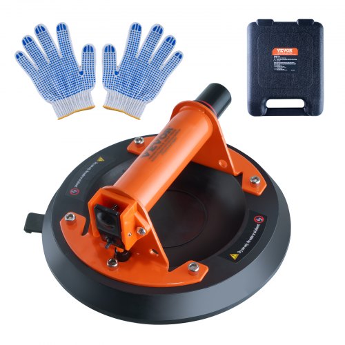 Glass Suction Cup, 8" 615 lbs Load Capacity, Vacuum Suction Cup with ABS Handle and Carry Box, Heavy Duty Industrial Suction Cup Lifter Tool for Glass, Granite, Tile, Metal, Wood Panel Lifting