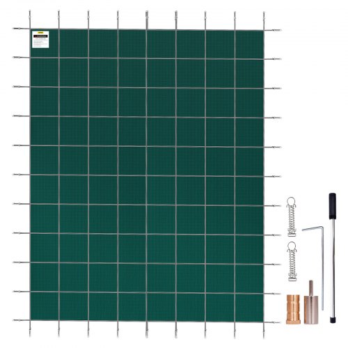 Pool Safety Cover 18x36FT Swimming Pool Cover Rectangle Inground Safety Pool Cover Green Mesh Solid Pool Safety Cover for Swimming Pool Winter Safety Cover