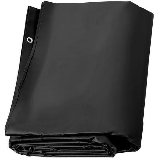 Pool Safety Cover, 11.5x16 ft In-ground Pool Cover, Black In-ground Pool Cover, PVC Pool Covers Rectangular Safety Pool Cover Solid Safety Pool Cover for Swimming Pool Winter Protection Cover