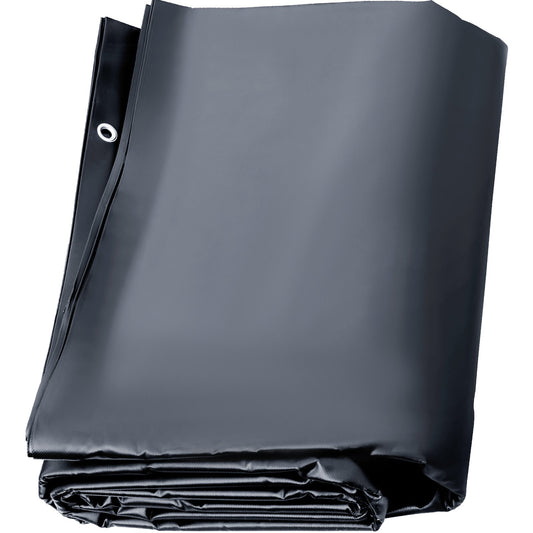 Pool Safety Cover, 11.5x19.6 ft In-ground Pool Cover, Charcoal PVC Pool Covers, Rectangular Safety Pool Cover In-ground Cover Solid Safety Pool Cover for Swimming Pool Winter Protection Cover