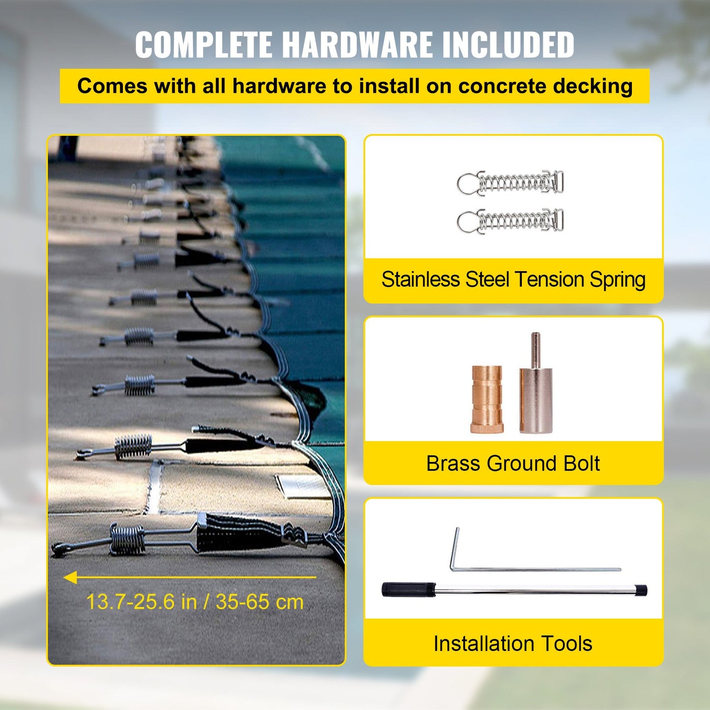 Inground Pool Safety Cover Winter Pool Cover 20 x 38 ft with Right Step