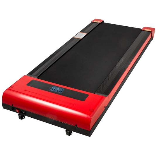 Under Desk Treadmills Working Treadmills For Running, Led Treadmill For Home Running Machine With Remote Control, 1-6.0km/h Speed Portable Slim Treadmill  Indoor Exercise(Red,No Handrail)