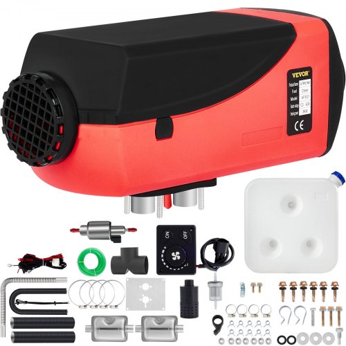 3KW 12V Diesel Air Heater Knob Switch Silencer10L Tank Set For Truck Boat Trailer
