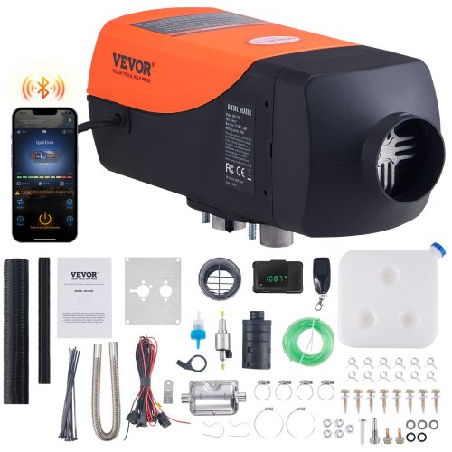 Diesel Air Heater 12V 2KW Bluetooth App LCD Display for Car Bus RV Indoors