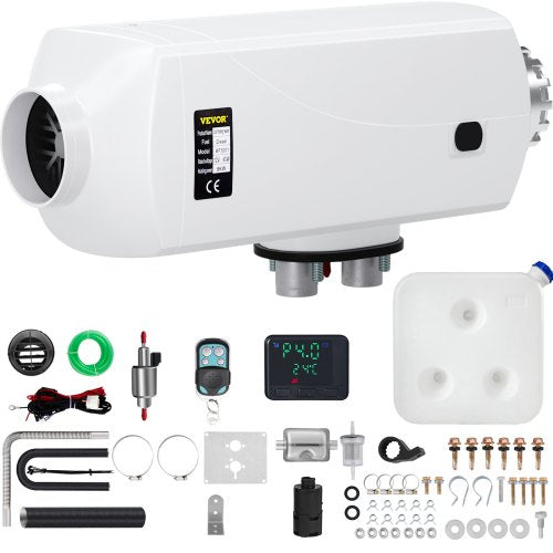 8KW 12V Diesel Heater with LCD Switch and Remote Control,Diesel Air Heater with Silencer, Air Diesel Heater Parking Heater with 10L Tank For Truck, Boat, Car Trailer, Motorhomes, etc