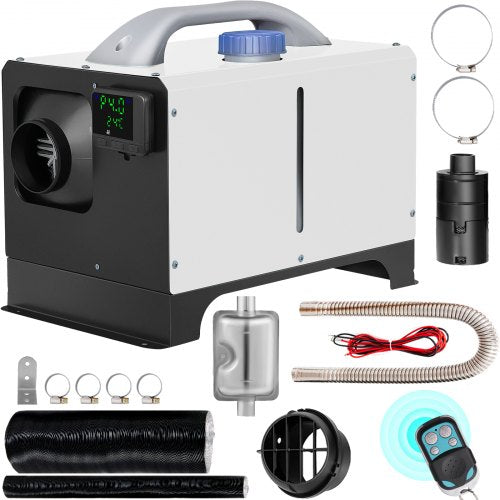 Diesel Air Heater 8KW Parking Heater 12V Truck Heater, One Air Outlet, with Black LCD Switch, Remote Control, Fast Heating Compact Diesel Heater, For Car, RV Truck, Boat, Campervans, Caravans