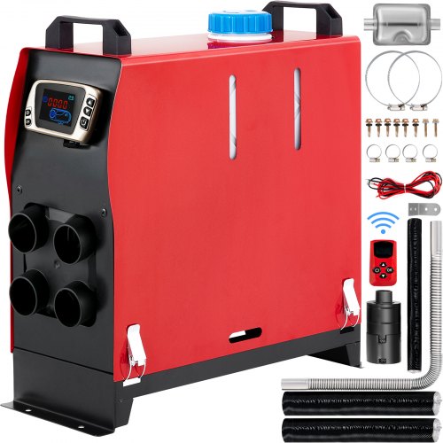 Diesel Heater 12V Diesel Air Heater Muffler 5KW Diesel Air Heater with Remote Control & LCD Thermostat Monitor for Car Trucks Motor-Home Boat and Bus