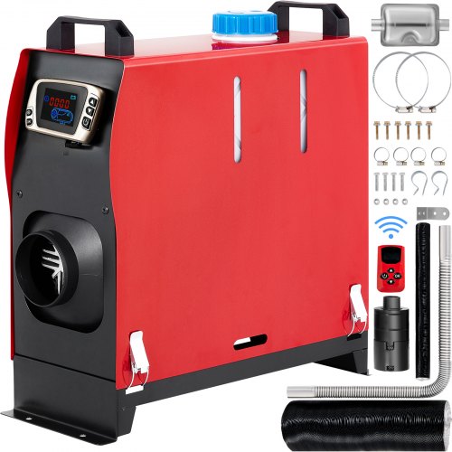 Upgraded Diesel Heater 8KW Diesel Fuel Heater 12V All in One Diesel Air Heater with LCD Switch, Remote Control, Silencer, Single Air Outlet for Car Trucks Motor-Home Boat Bus CAN