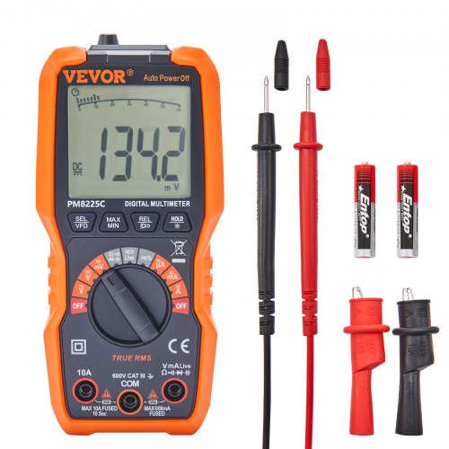 Digital Multimeter, 4000 Counts, Multimeter Tester DC AC Voltmeter NCV, Ohm Volt Amp Tester with Test Probes for Voltage Current Resistance Capacitance Continuity Diode Duty Ratio Frequency TRMS