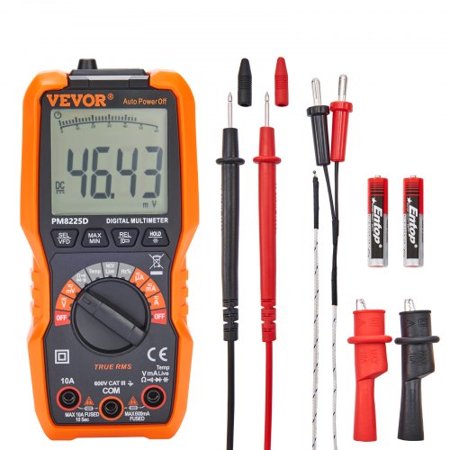 Digital Multimeter, 6000 Counts, Multimeter Tester DC AC Voltmeter NCV, Ohm Volt Amp Tester, for Voltage Current Resistance Capacitance Continuity Diode Temperature Duty Ratio Frequency TRMS
