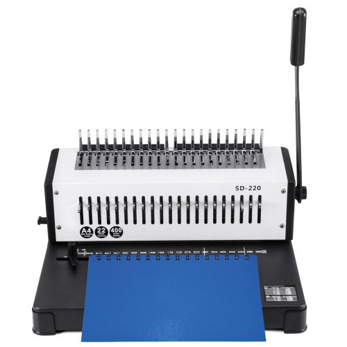 21 Holes Metal Coil Binding Machine SD-220B Book Binding Machine Comb Puncher Comb Binding Machine for A4 400 Sheet Papers