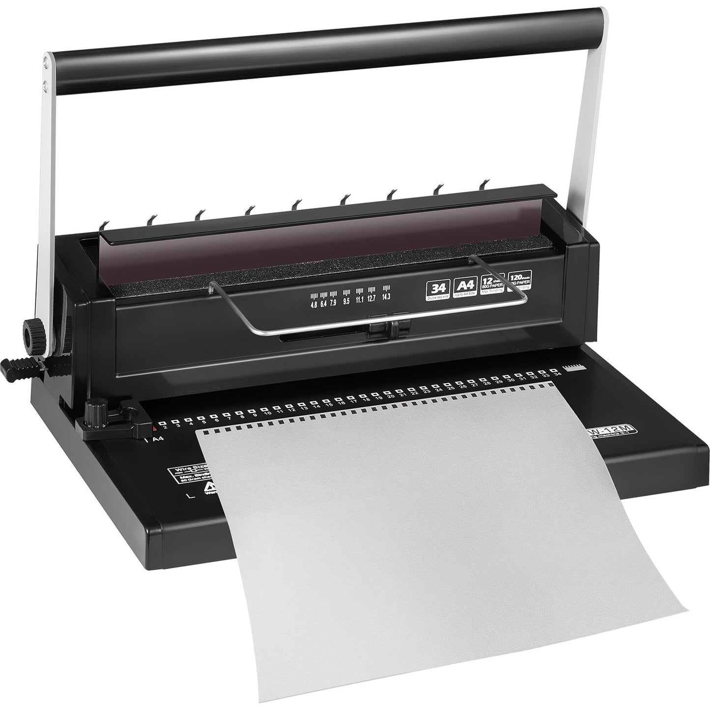 34 Holes Manual Coil Binding Machine TD-130 Book Binding Machine 3:1 Spiral Coil Paper Puncher Wire Punching Binder for A4