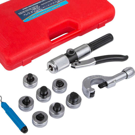 CT-300-A Hydraulic Tube Expander, 7 Lever HVAC Swaging Tool Kit 3/8 to 1-1/8inch, Hydraulic Copper Tube Expander Tool with Tube Cutter and Deburring Tool, 7 Lever Hydraulic Tubing Expander