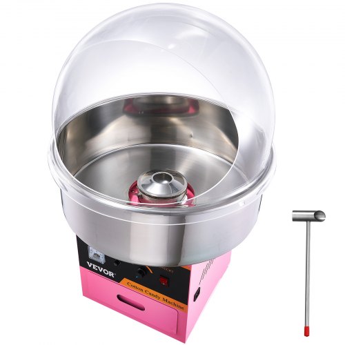 Commercial Cotton Candy Machine with Cover Sugar Floss Maker 1000W Party